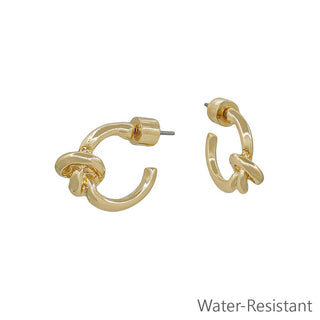 Gold Metal Knot Earring