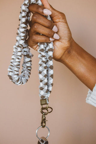 Brown Checkered Lanyard - ANDI