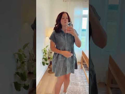 Eleanor Tiered Corduroy Mini Dress