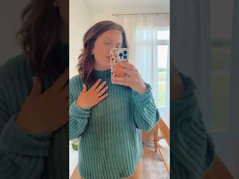 Fall Essential Knit Sweater Top - Evergreen