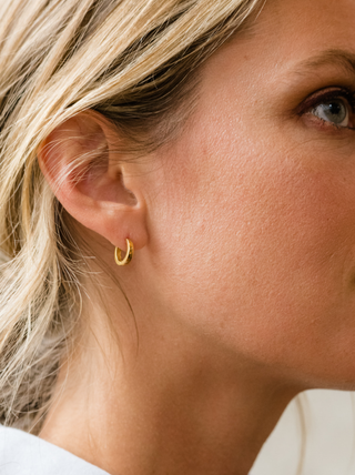 Able 24/7 Hinge Hoops: Vermeil