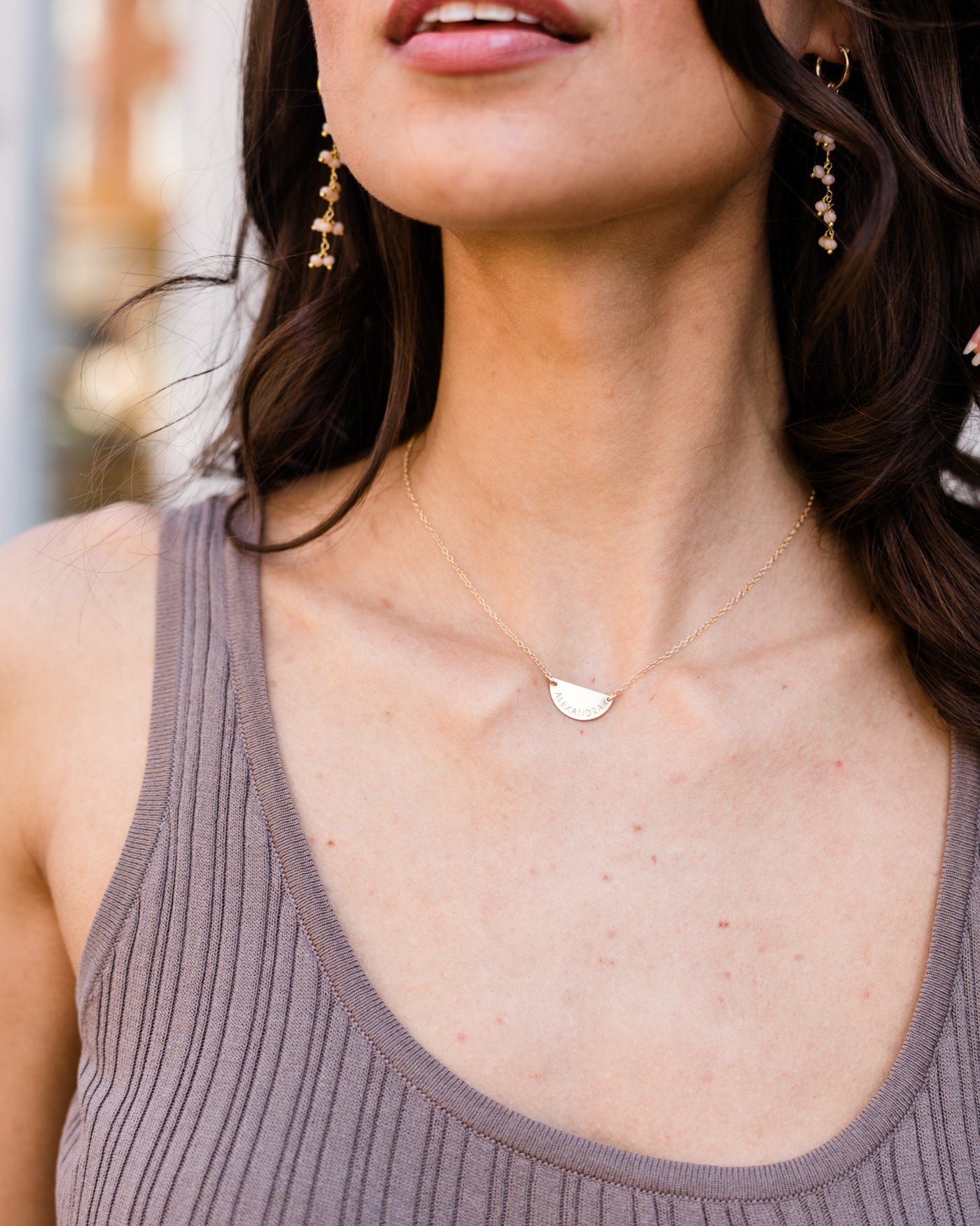 Able Half Moon Necklace- Be Still