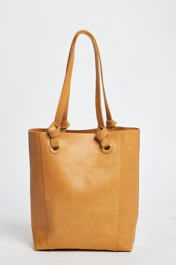 Able Cait Knotted Tote - Cognac
