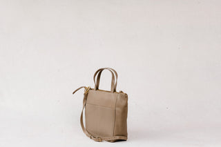 Able Lari Top-Zip Crossbody: Pebbled Driftwood