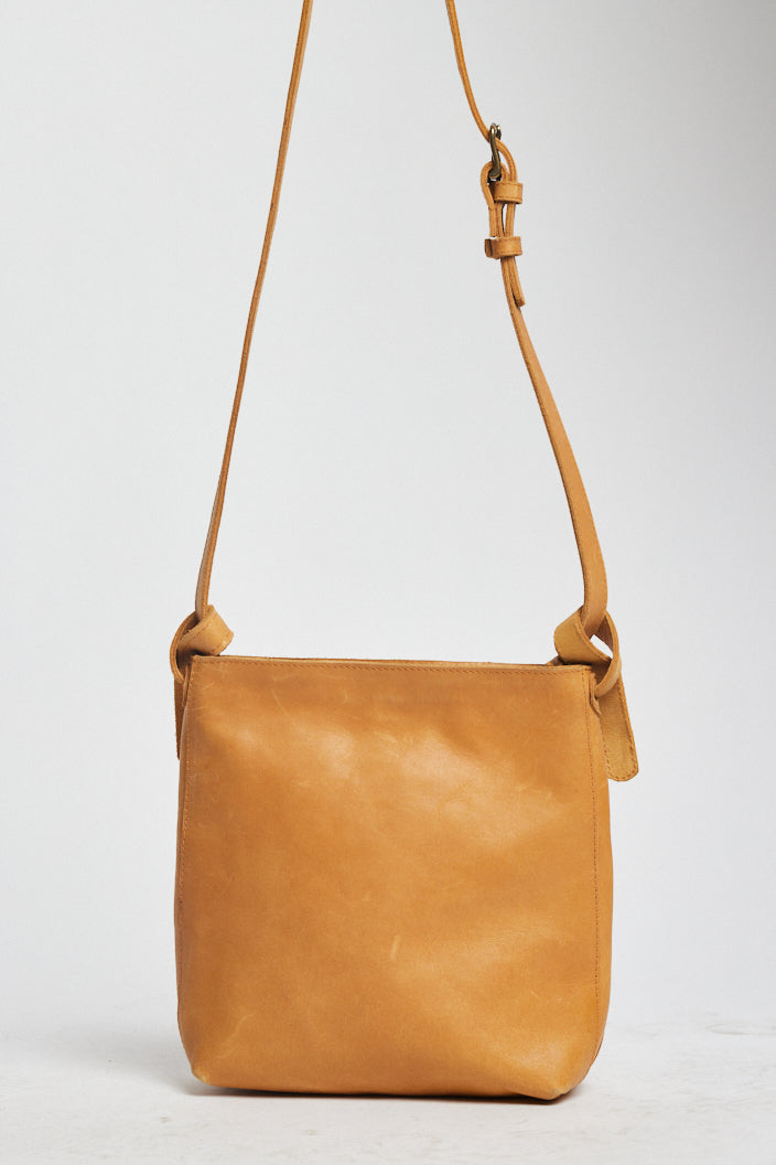 Able Cait Knotted Crossbody- Cognac