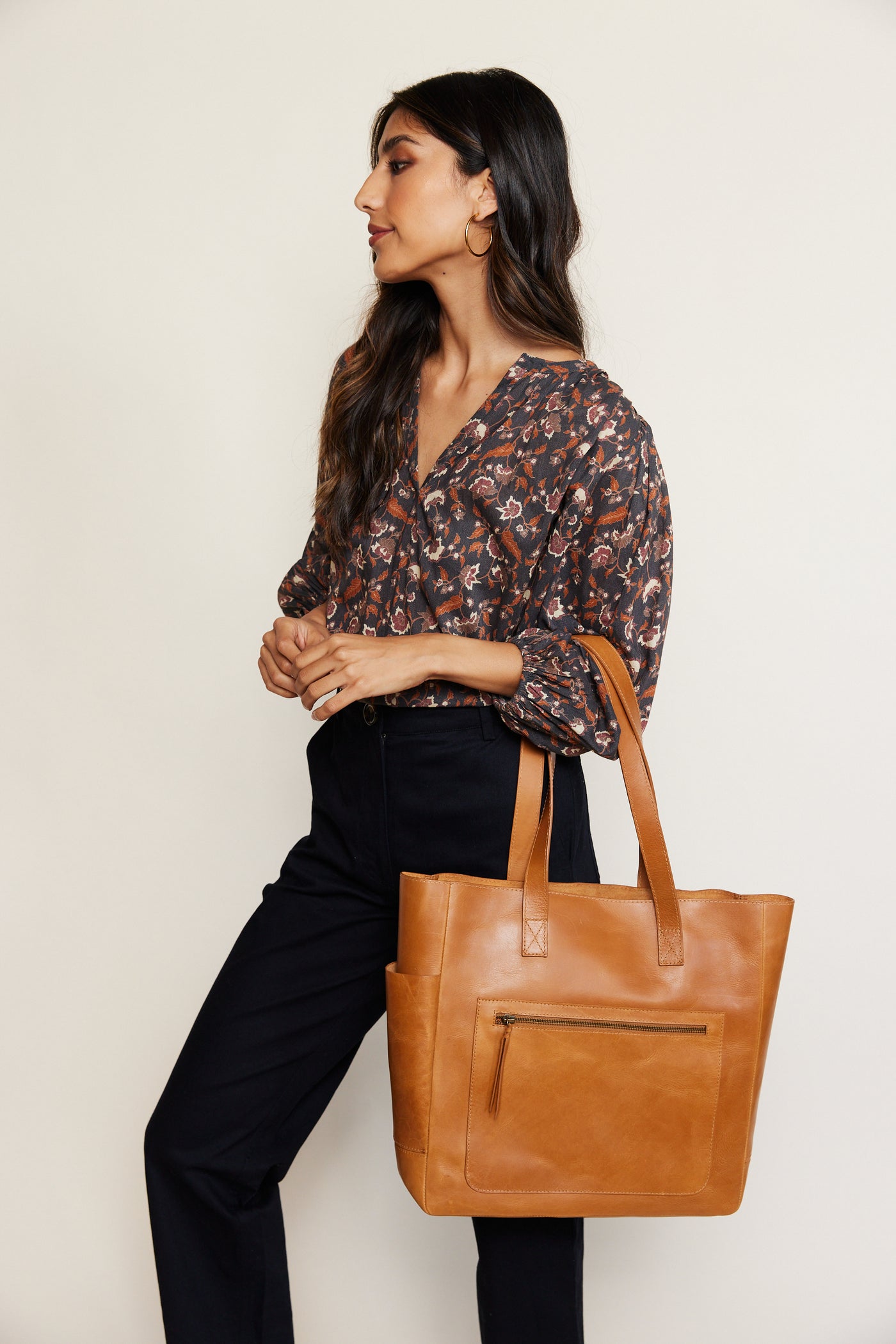 Able Phebe Soft Tote - Cognac