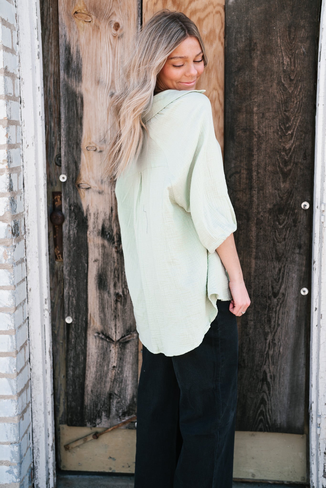 Luella Gauze Button Up