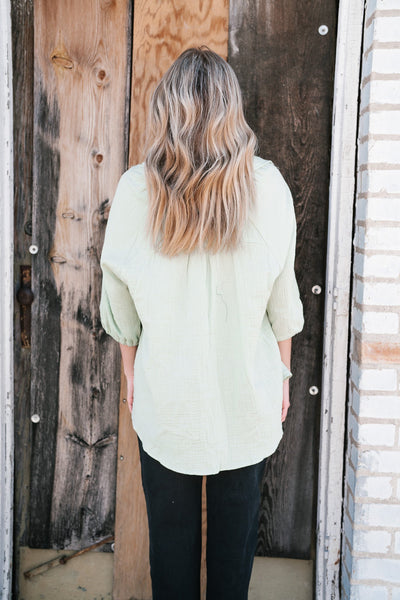 Luella Gauze Button Up