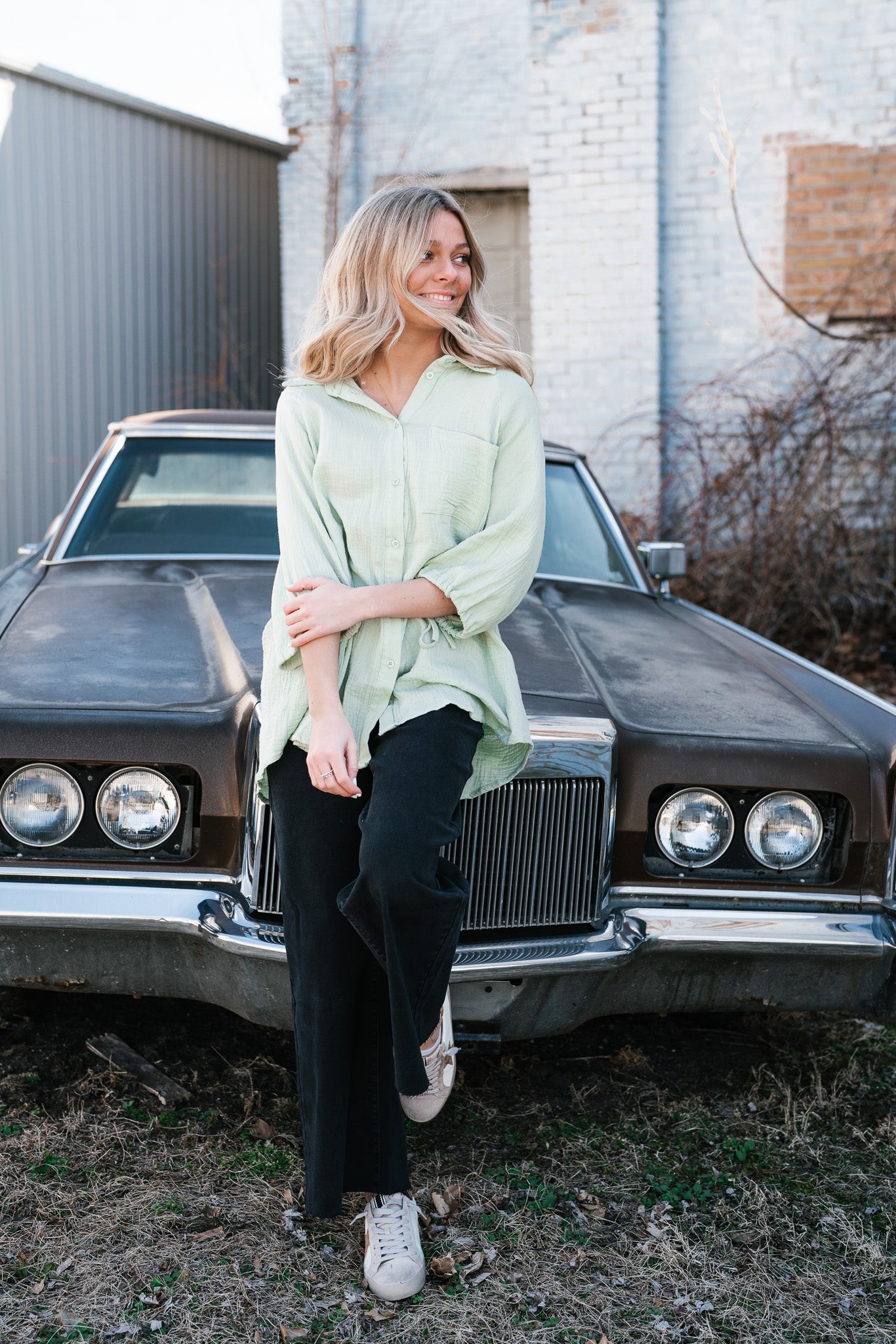Luella Gauze Button Up