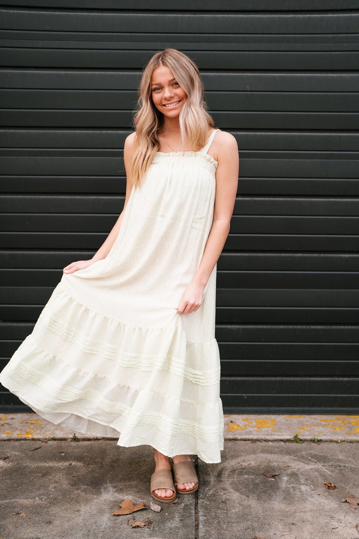 Wildflower Sage Floral Maxi Dress
