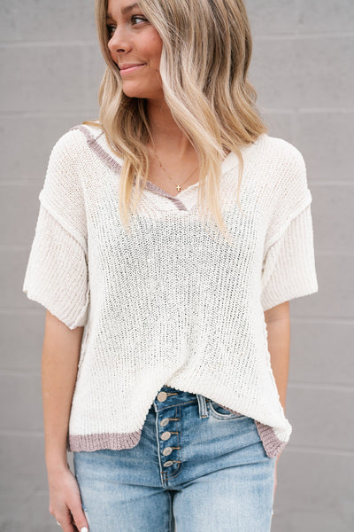 Misty Morning Hooded Knit Top