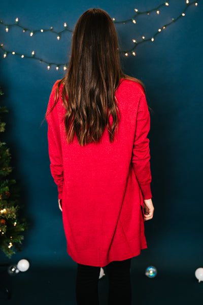 Faded Red Comfy Sweater