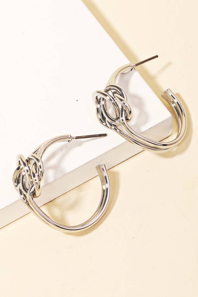 Knot Hoop Earrings